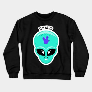 Alien face-Stay Weired Crewneck Sweatshirt